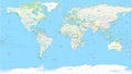 World Map Detailed Political Map Royalty Free Stock Photo