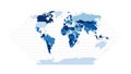 World Map. Eckert I projection. Royalty Free Stock Photo