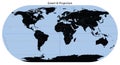 World Map (Eckert III Projection) Royalty Free Stock Photo