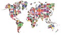 World map and World flag collection