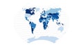 World Map. Ginzburg IX projection. Royalty Free Stock Photo