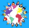 World Map Global International Globalisation Concept Royalty Free Stock Photo