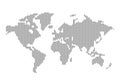 World map. Global network, pixel texture, earth background, abstract pattern