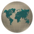 World map globe light globus