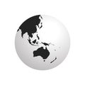 World map. Globes of Earth icon. Vector globe map design isolated on transparent background. Earth hemispheres with continents
