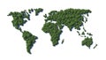 World map. Green earth. Royalty Free Stock Photo