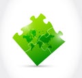 world map green puzzle game illustration design Royalty Free Stock Photo