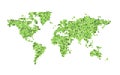 World map green triangular mosaic Royalty Free Stock Photo