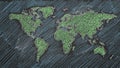 Animated world map in chalk