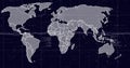 World map with hexagonal patterns and data points image