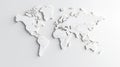 World map highlighted on White background generative AI