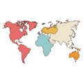 World map icon Royalty Free Stock Photo