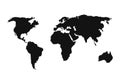 world map icon. flat simpe black design. vector illustration