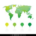 World map icon 2 great for any use. Vector EPS10.