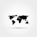 World map icon. Royalty Free Stock Photo