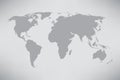 World map Illustration. Grey Political World Map Illustration Royalty Free Stock Photo