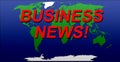 Business news World Map Illustration green blue white color cut out effect effects