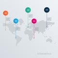 World map illustration infographics geometric concept design