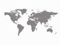 Gray blank Worldmap vector template