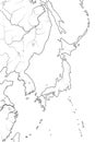 World Map of JAPANESE Archipelago: Japan (endonym: Nippon/Nihon), and its islands. Geographic chart. Royalty Free Stock Photo