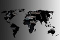 world map with labyrinth on gray background Royalty Free Stock Photo