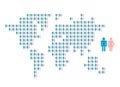 World map made from people icons for your design Royalty Free Stock Photo