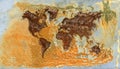 World map made of real rust Royalty Free Stock Photo