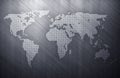 World map on metal Royalty Free Stock Photo