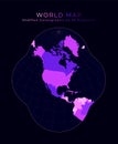 World Map. Modified stereographic projection for.