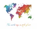 World map multi-colored Royalty Free Stock Photo