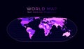 World Map. Nell-Hammer projection. Royalty Free Stock Photo