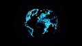 World map neon Royalty Free Stock Photo
