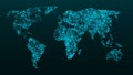 World map network. Connection dots background Royalty Free Stock Photo