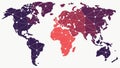 World Map with Network Connections, vector design Generative AI Royalty Free Stock Photo