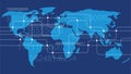 A world map networking system Royalty Free Stock Photo