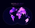 World Map. Nicolosi globular projection. Royalty Free Stock Photo