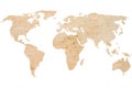 World map on old brown grunge paper Royalty Free Stock Photo