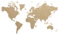 World map with old paper background Royalty Free Stock Photo