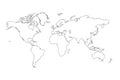 World map outline Royalty Free Stock Photo