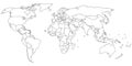 World map outline Royalty Free Stock Photo