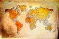 World map paint design art illustration