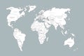 World map paper. Political map of the world on a gray background Royalty Free Stock Photo