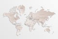 World map paper. Political map of the world on a gray background Royalty Free Stock Photo