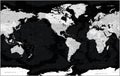 World Map - Political - American View - America in Center - Black and White Color - Vector Detailed Illustration Royalty Free Stock Photo