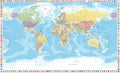 World Map Political and Flags - Vector Detailed Illustration Royalty Free Stock Photo