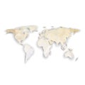 World map with shadow, textured design vector Royalty Free Stock Photo