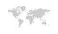 World map silhouette vector australia, asia america europe. Isolated illustration Royalty Free Stock Photo