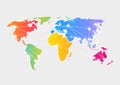 World map silhouette for Your design Royalty Free Stock Photo