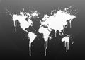 World map splatter Royalty Free Stock Photo
