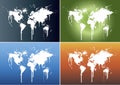World map splatter backgrounds